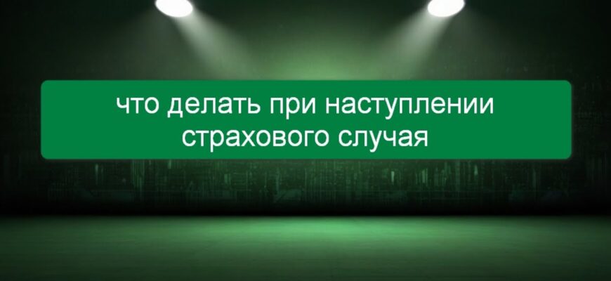 Что делать при наступлении страхового случая