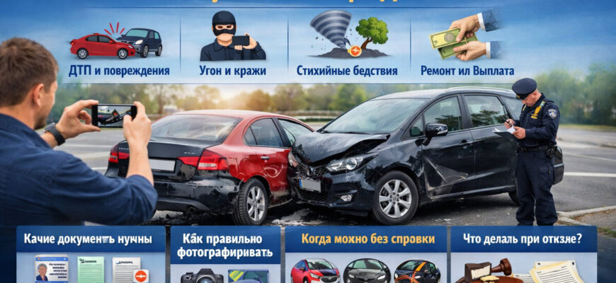 Как получить выплату по КАСКО