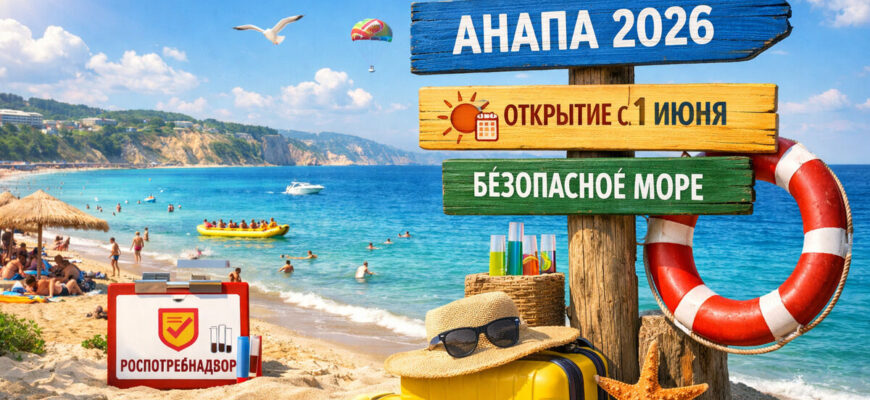 Пляжи Анапы откроются к 1 июня 2026