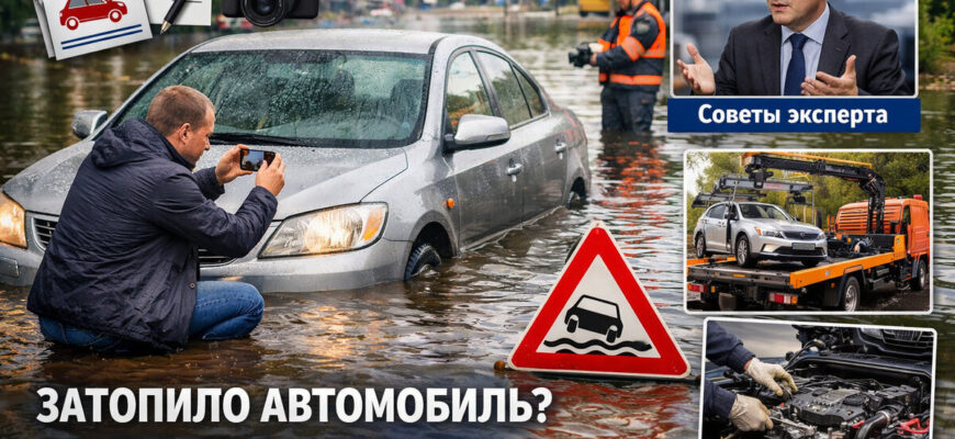 Что делать при затоплении автомобиля в паводок